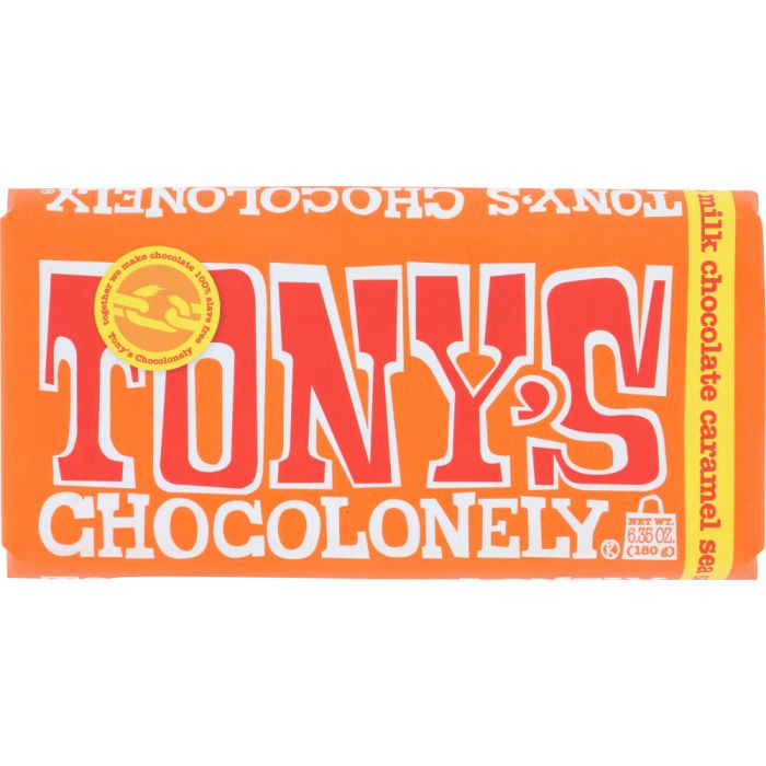 TONYS CHOCOLONELY: BAR CHOC MLK CRML SEA SLT (6.350 OZ)