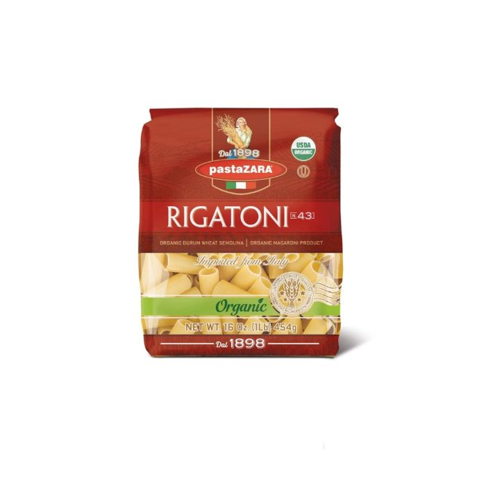 PASTA ZARA: Rigatoni Organic, 16 oz