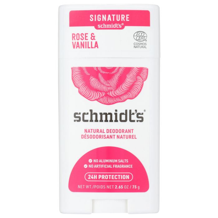 SCHMIDTS: Rose Vanilla Deodorant Stick, 2.65 oz