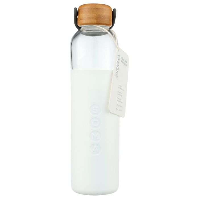 SOMA: White Glass Water Bottle, 25 oz