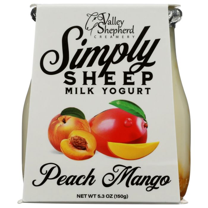 VSC SIMPLY SHEEP YOGURT: Peach Mango Yogurt, 5.3 oz