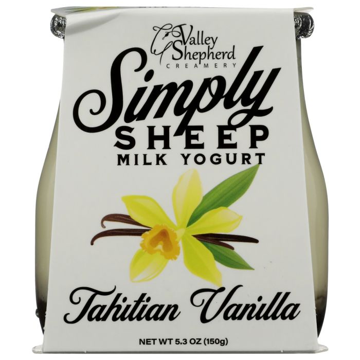 VSC SIMPLY SHEEP YOGURT: Tahitian Vanilla Yogurt, 5.3 oz