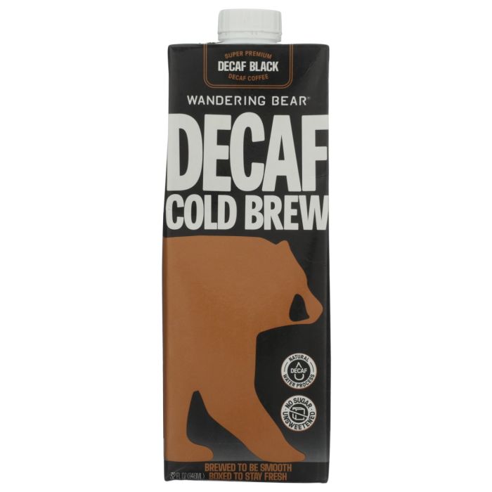 WANDERING BEAR COFFEE: Decaf Cold Brew Black Coffee, 32 fo