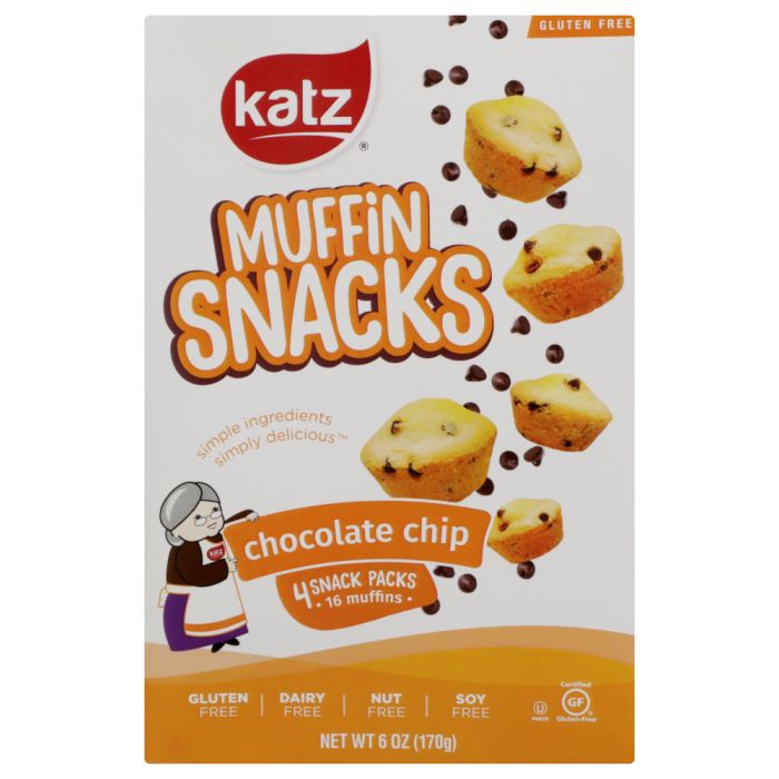 KATZ: Chocolate Chip Muffin Snacks, 6 oz