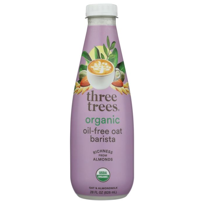 THREE TREES: Organic Oil-Free Oat Milk Barista, 28 fo