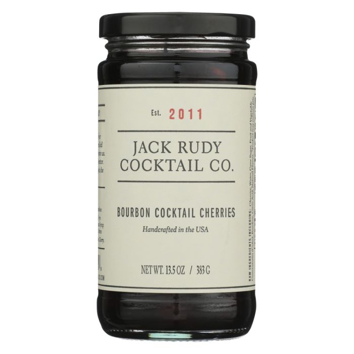JACK RUDY COCKTAIL COMPANY: Bourbon Cocktail Cherries, 13.5 oz