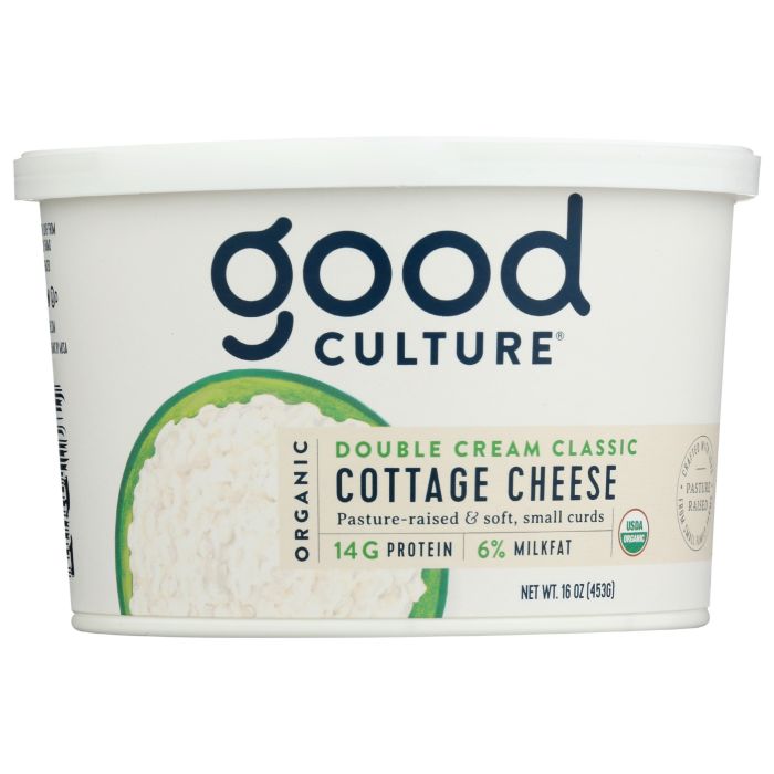 GOOD CULTURE: 6% Double Cream Classic Organic Cottage Cheese, 16 oz
