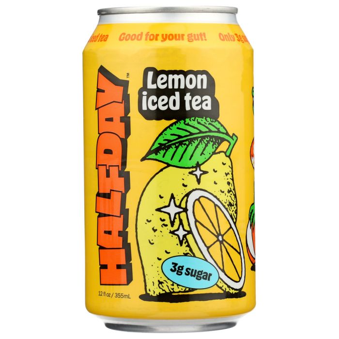 HALFDAY: Tea Black Lemon Tonic, 12 fo