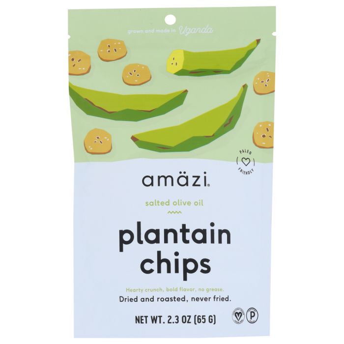 AMAZI: Salted Olive Oil Plantain Chips, 2.30 oz