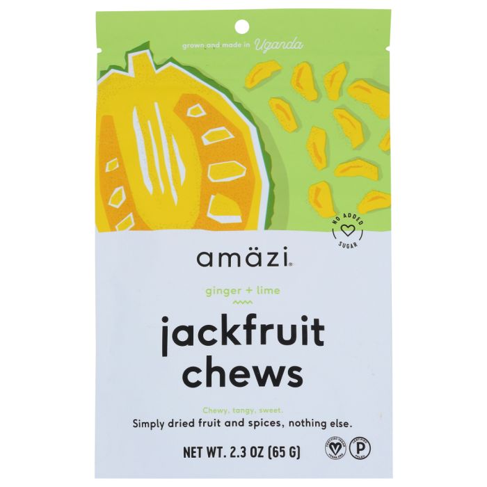 AMAZI FOODS: Ginger Lime Jackfruit Chews, 2.3 oz