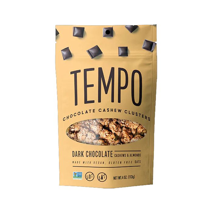 TEMPO GRANOLA: Dark Chocolate Cashew Granola Clusters, 4 oz