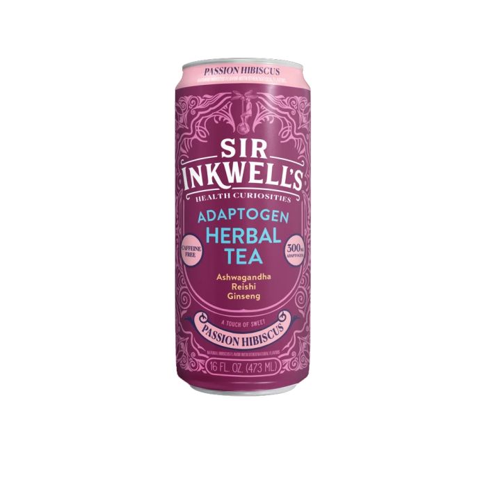 SIR INKWELLS: Adaptogen Herbal Tea Passion Hibiscus, 16 fo
