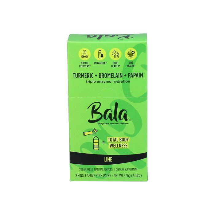 BALA: Lime Triple Enzyme Hydration Mix Stick 8 Packet, 2.03 oz
