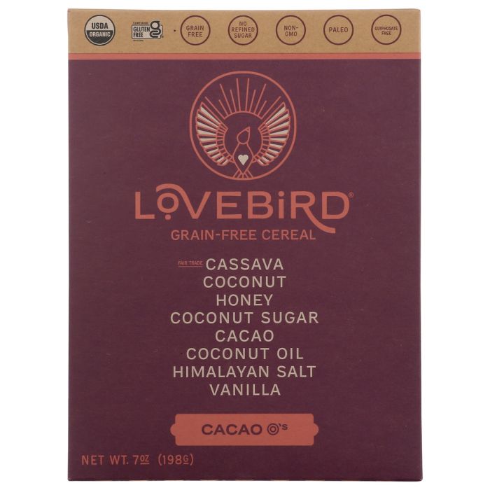 LOVEBIRD: Cereal Grain Free Cacao, 7 OZ