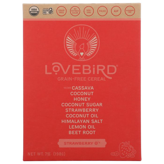 LOVEBIRD: Cereal Strawberry, 7 oz
