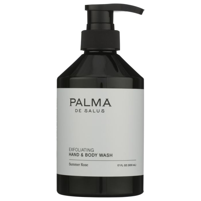 PALMA DE SALUS: Exfoliating Hand And Body Wash Summer Rose, 17 fo