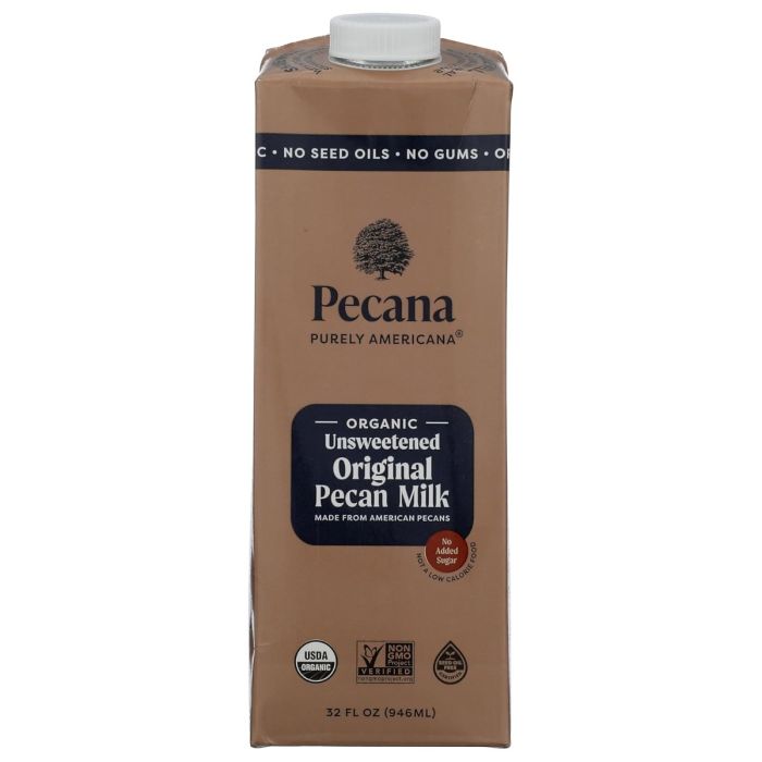 PECANA: Organic Unsweetened Original Pecan Milk, 32 fo