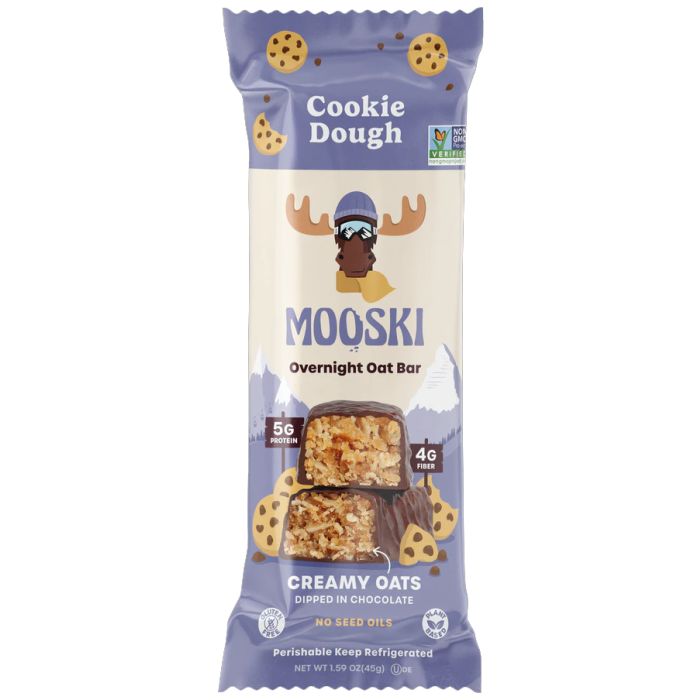 MOOSKI: Cookie Dough Oat Bar, 1.59 oz