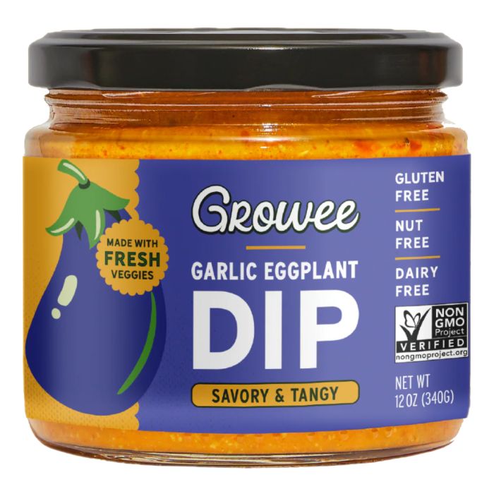 GROWEE FOODS: Garlic Eggplant Dip And Spread, 12 oz