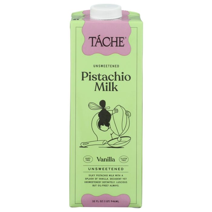 TACHE: Unsweetened Vanilla Pistachio Milk, 32 fo