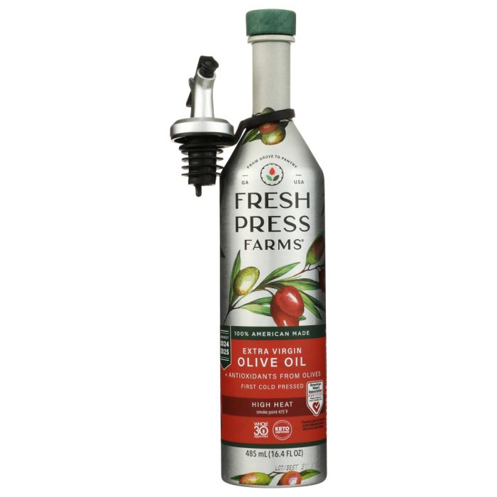 FRESH PRESS FARMS: High Heat Extra Virgin Olive Oil, 485 ml