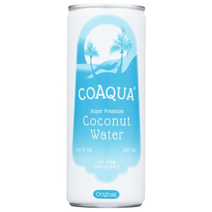 COAQUA: Super Premium Coconut Water Original, 8.4 fo