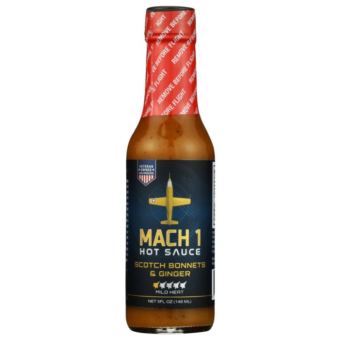 MACH1: Scotch Bonnets and Ginger Hot Sauce, 5 oz
