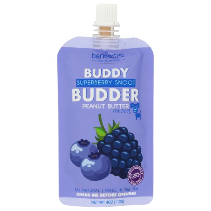 BUDDY BUDDER: Superberry Snoot Peanut Butter For Dogs, 4 oz