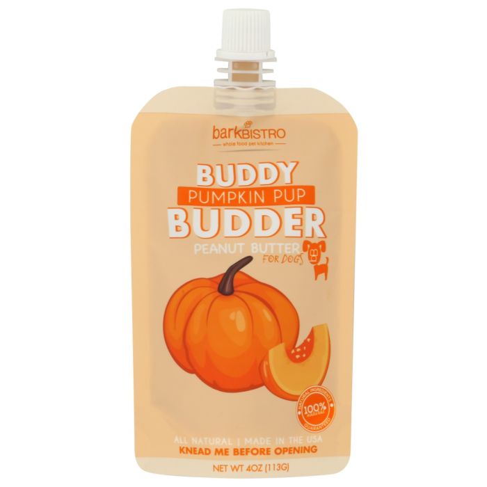 BUDDY BUDDER: Pumpkin Pup Peanut Butter For Dogs, 4 oz