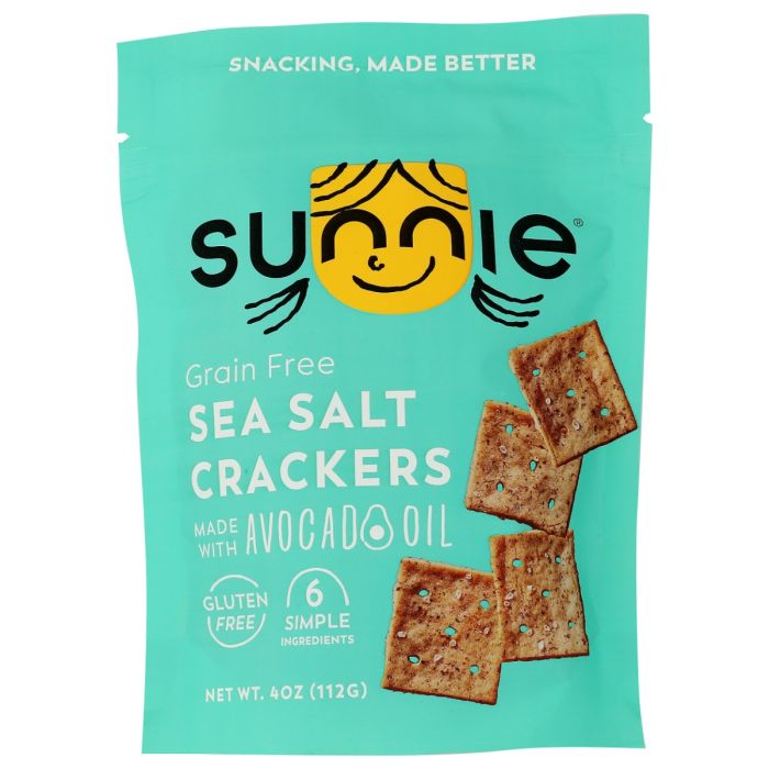 SUNNIE: Sea Salt Crackers, 4 oz