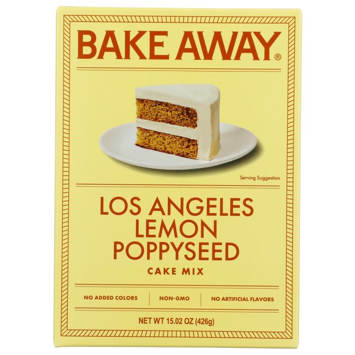 BAKE AWAY: Los Angeles Lemon Poppyseed Cake Mix, 15.02 oz