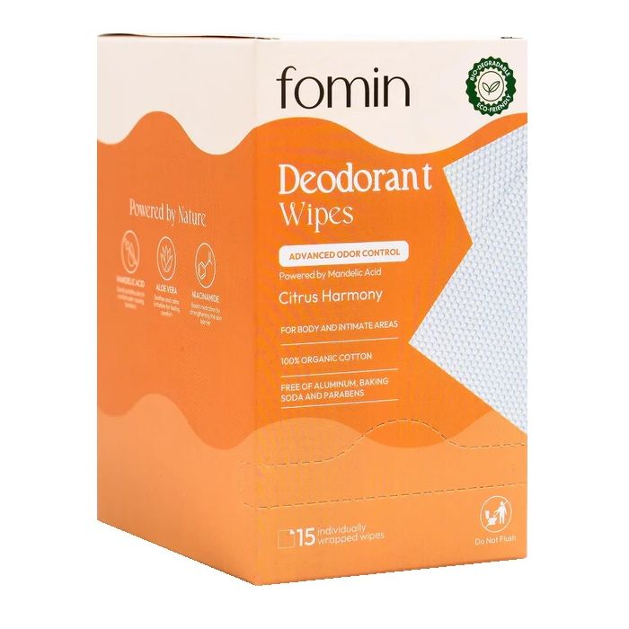 FOMIN: Citrus Harmony Deodorant Wipes, 1 ea