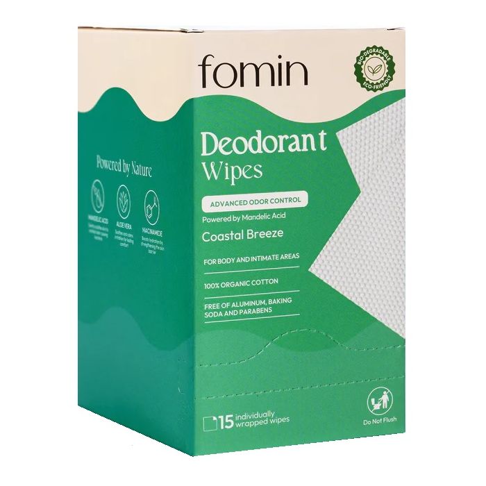 FOMIN: Coastal Breeze Deodorant Wipes, 1 ea