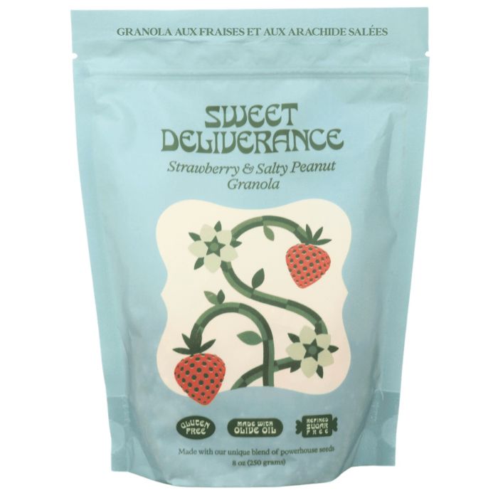 SWEET DELIVERANCE: Strawberry and Salty Peanut Granola, 8 oz