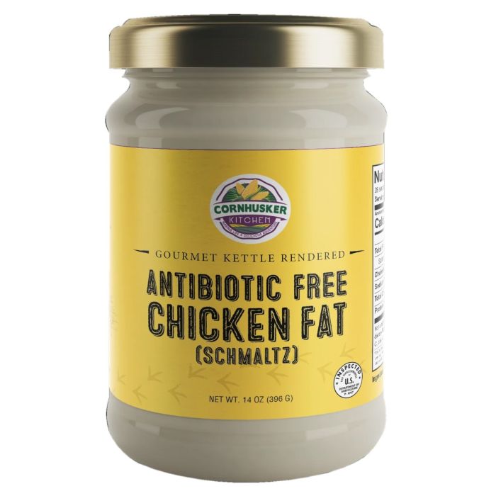 CORNHUSKER KITCHEN: Antibiotic Free Chicken Fat, 14 oz