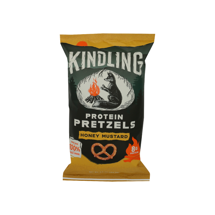 KINDLING SNACKS: Protein Pretzels Honey Mustard, 6.5 oz