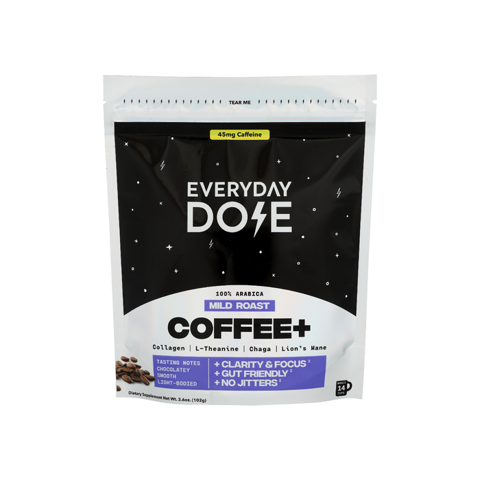 EVERYDAY DOSE: Mild Roast Coffee+, 3.6 oz