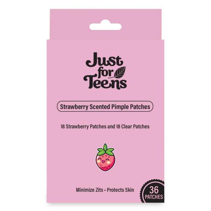 JUST FOR TEENS: Strawberry Scented Pimple Patches, 36 ea