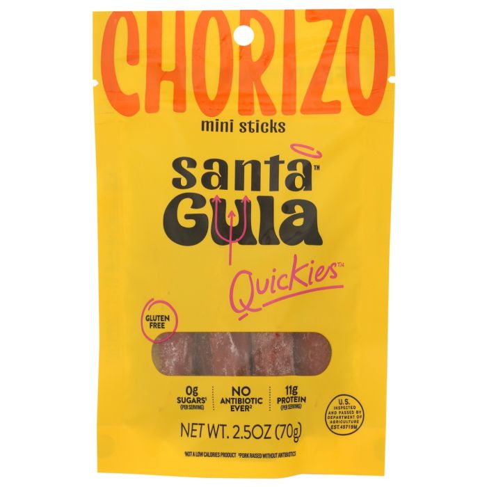 SANTA GULA: Quickies Spanish Dry Cured Chorizo Mini Sticks, 2.5 oz