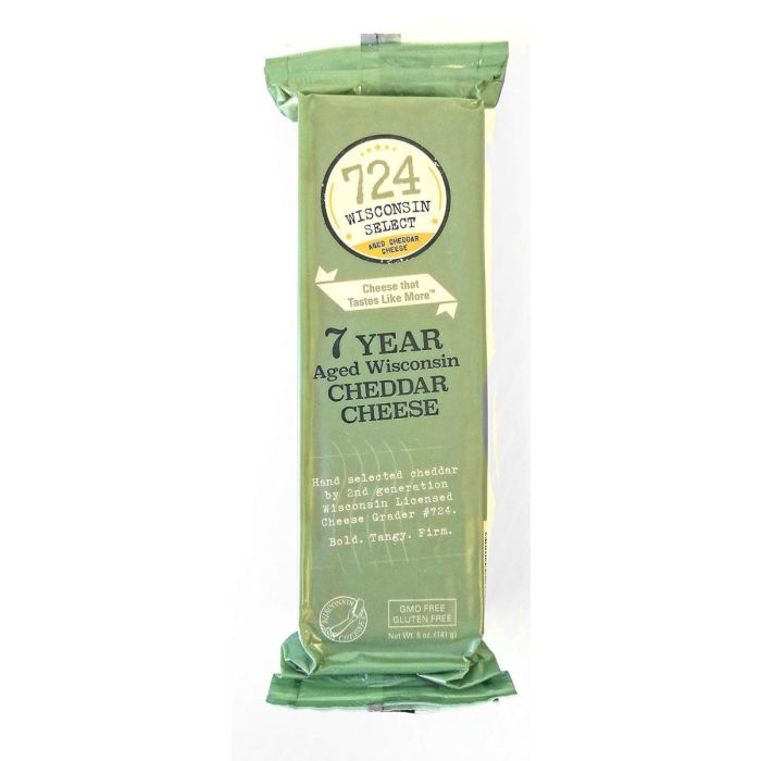 724 WISCONSIN SELECT: 7 Year Aged Wisconsin Cheddar Cheese, 5 oz