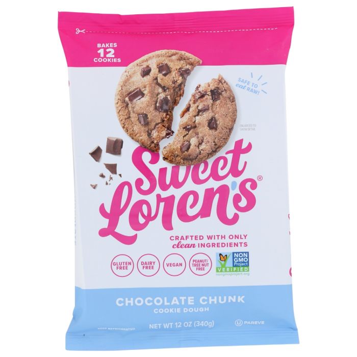 SWEET LORENS: Chocolate Chunk Cookie Dough, 12 oz