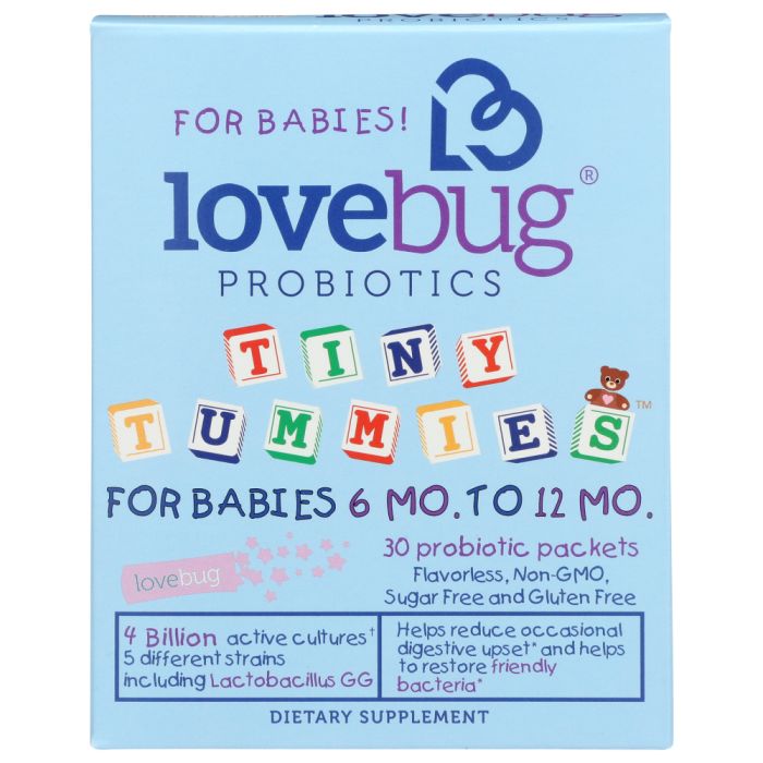 LOVEBUG PROBIOTICS: Probiotics Tiny Tummies, 30 packs