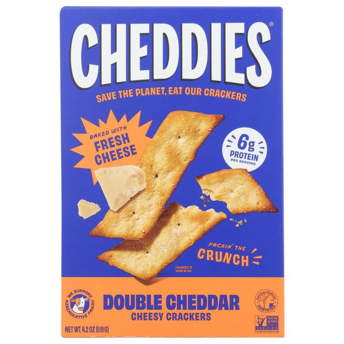 CHEDDIES: Double Cheddar Cheesy Crackers, 4.2 oz