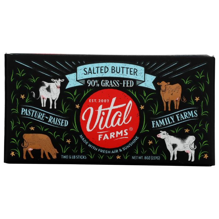 VITAL FARMS: Pasture-Raised Sea Salted Butter, 8 oz