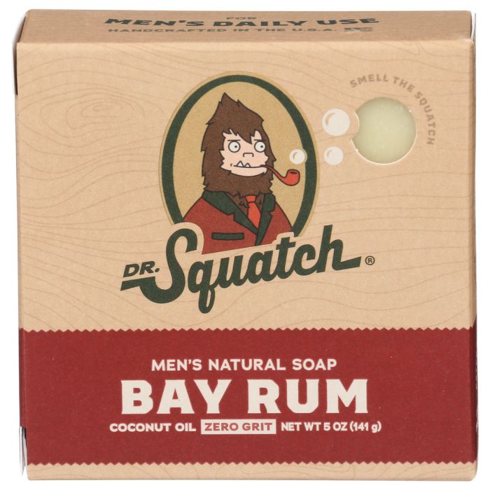 DR SQUATCH: Bay Rum Bar Soap, 5 oz