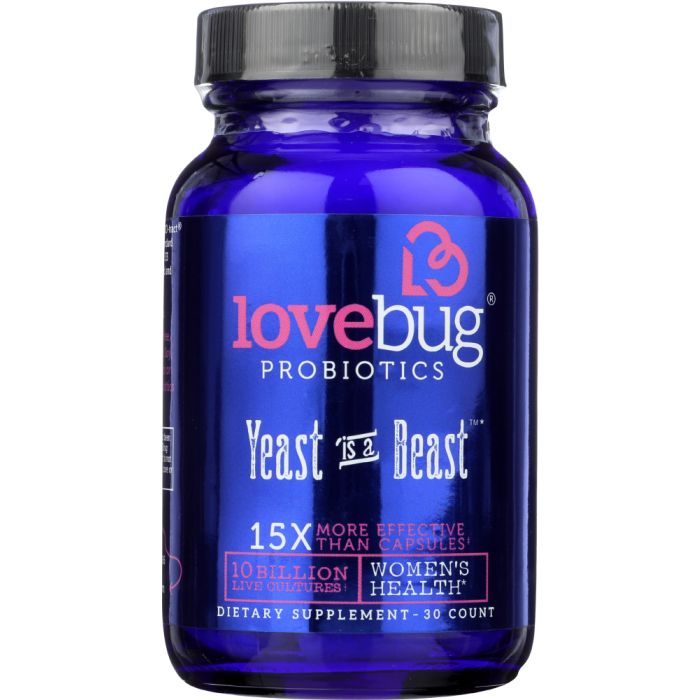 LOVEBUG PROBIOTICS: Probiotics Yeast Beast, 30 tabs