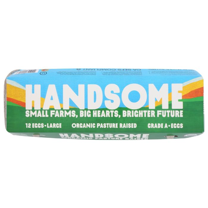 HANDSOME BROOK FARM: Pasture Raised Grade A Organic Eggs, 1 dz
