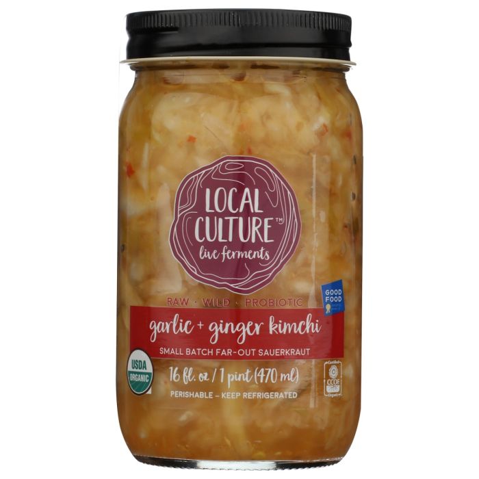 LOCAL CULTURE FERMENTS: Garlic and Ginger Kimchi, 16 oz