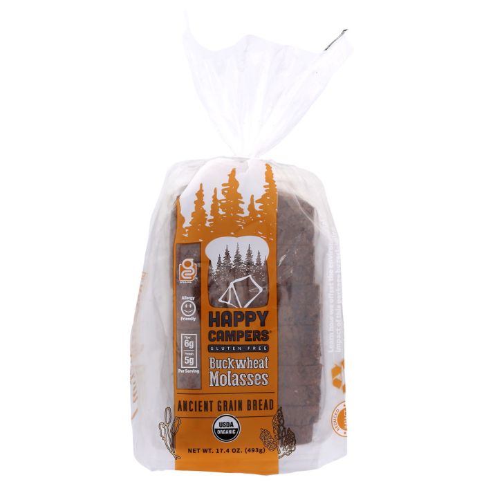 HAPPY CAMPERS GLUTEN FREE: Stompin' Good Seedy Buckwheat Molasses Bread, 17.40 oz