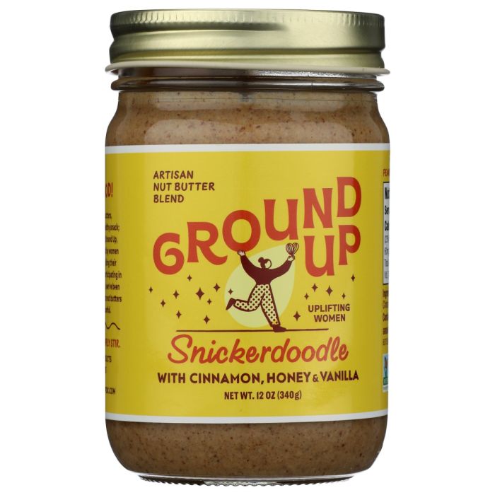 GROUND UP: Snickerdoodle Almond, Cashew and Coconut Butter, 12 oz